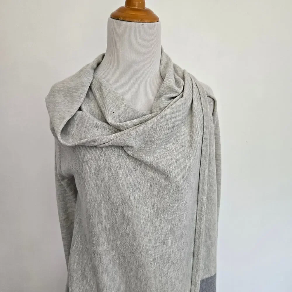 Smartwool Edgewood Wrap Sweater Merino Wool Lightweight Colorblock Women Small